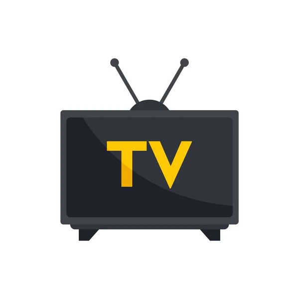 House public tv set icon flat isolated vector — 스톡 벡터