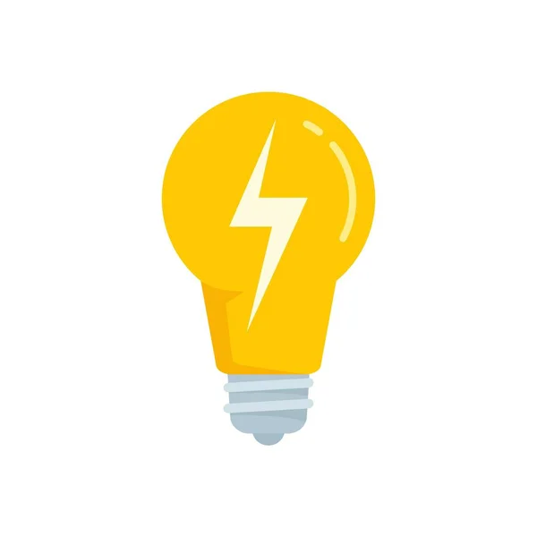 Electric bulb light icon flat isolated vector — Stockový vektor