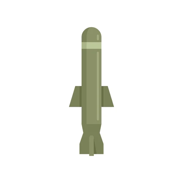 Missile battle icon flat isolated vector — Stok Vektör