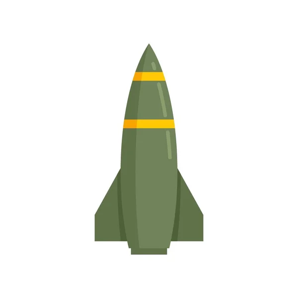 Missile military icon flat isolated vector — Stockvector
