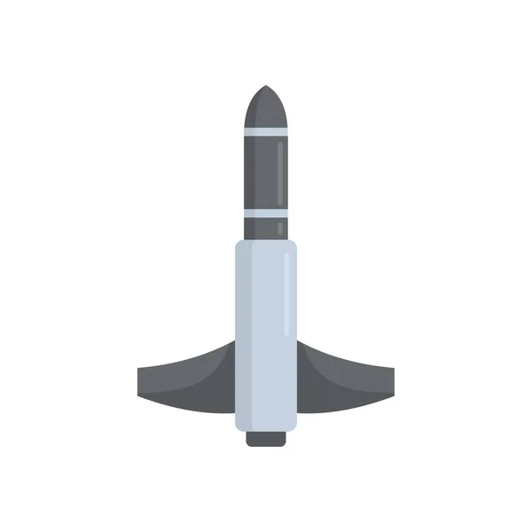 Missile fly icon flat isolated vector — стоковый вектор