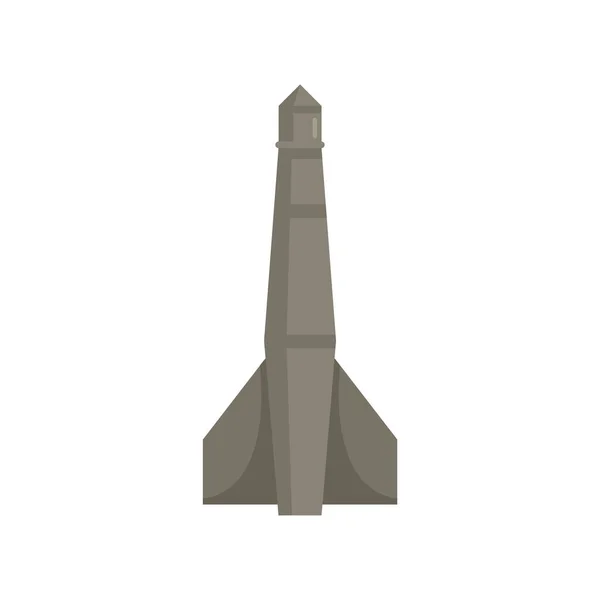 Missile ammunition icon flat isolated vector — Stockový vektor
