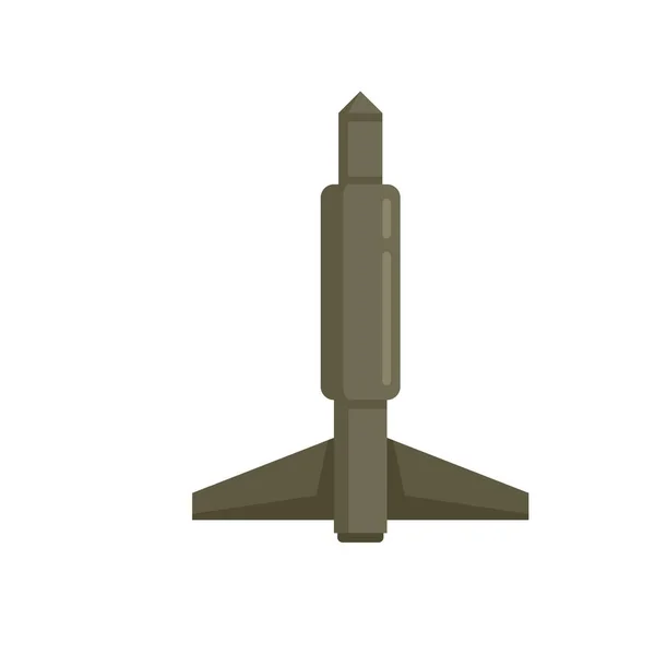 Missile bomber icon flat isolated vector — Vetor de Stock