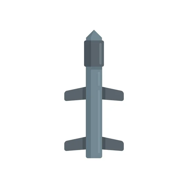Missile danger icon flat isolated vector — стоковый вектор
