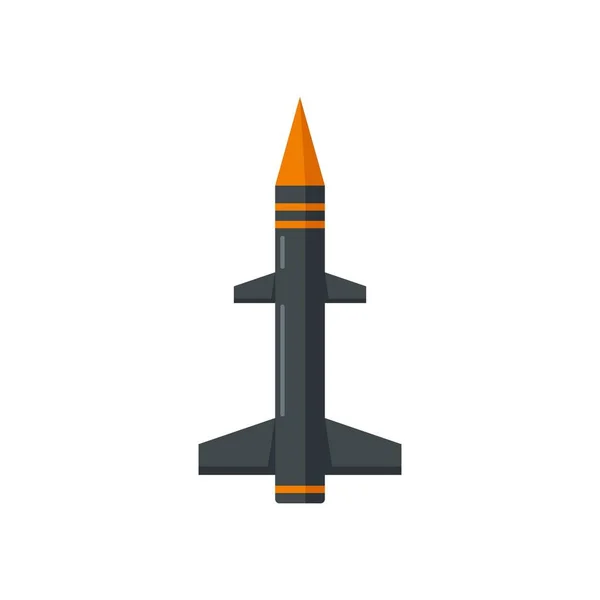Missile nuclear icon flat isolated vector — Vector de stock
