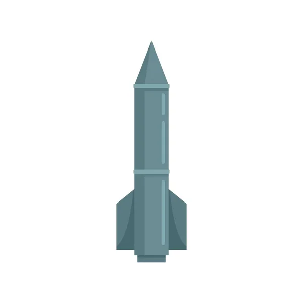 Missile ballistic icon flat isolated vector — Archivo Imágenes Vectoriales