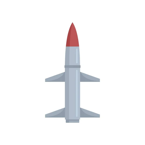 Missile power icon flat isolated vector — 스톡 벡터