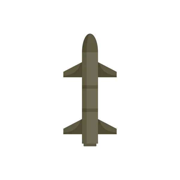 Missile sky icon flat isolated vector — Vector de stock