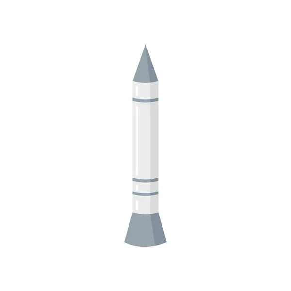 Missile combat icon flat isolated vector — 스톡 벡터
