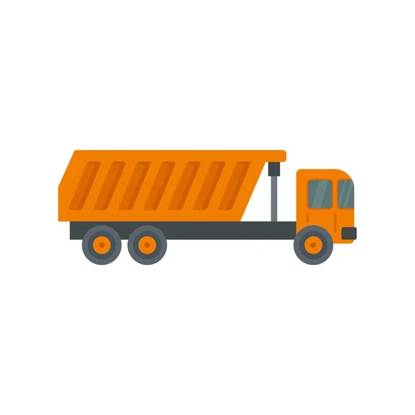 Tipper building icon flat isolated vector — Stockový vektor