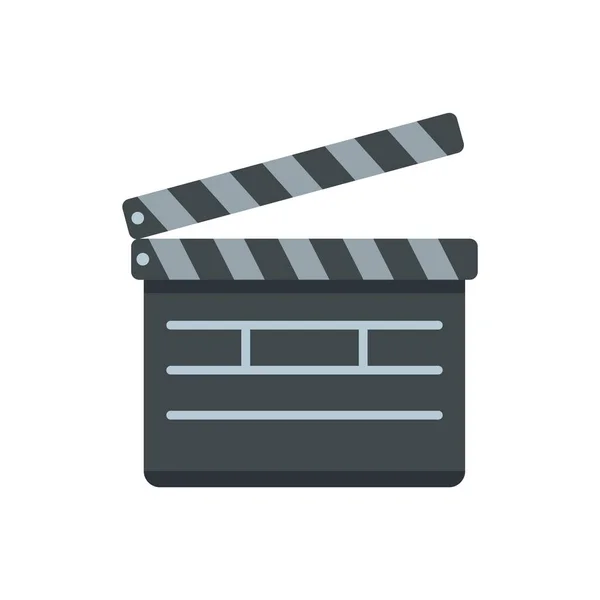Vecteur isolé plat d'icône de clappeur de film — Image vectorielle