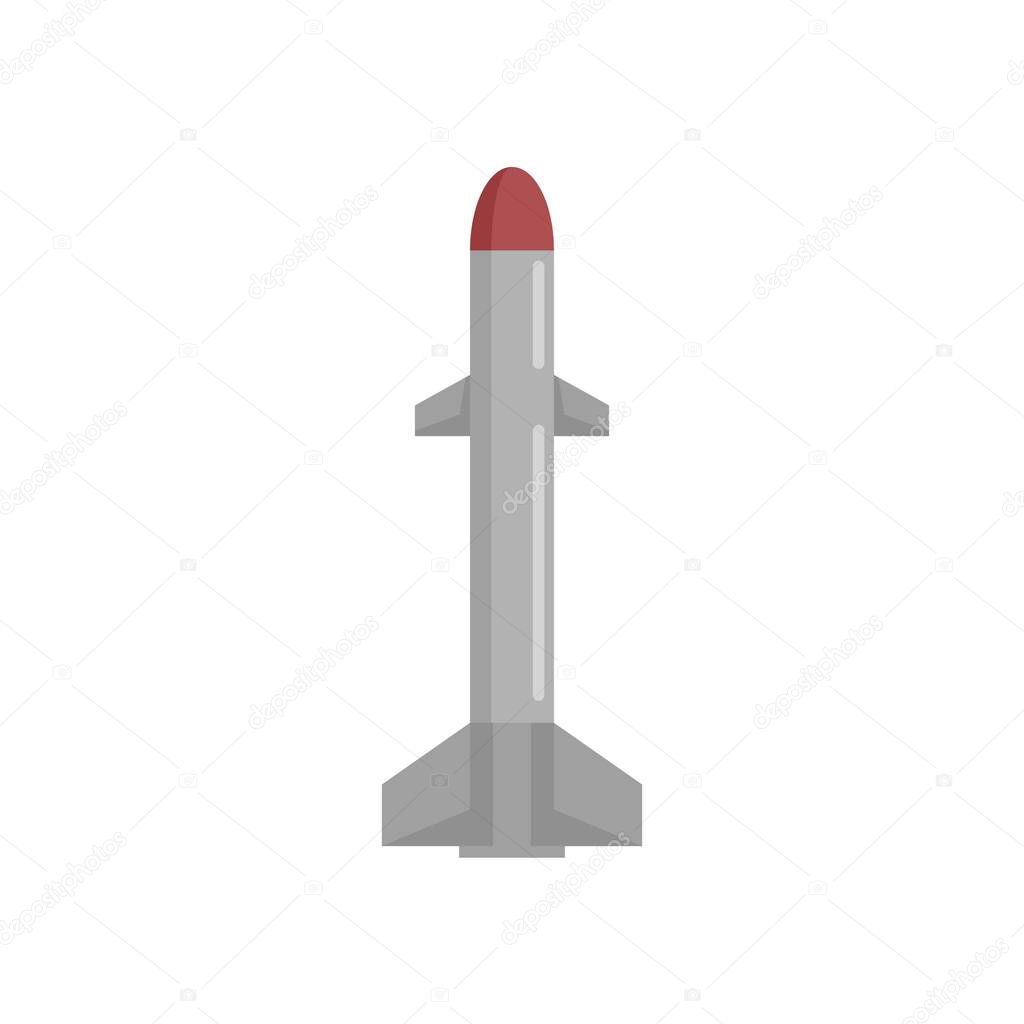 Missile urban icon flat isolated vector
