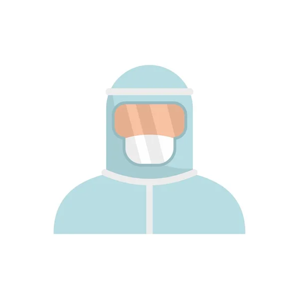 Biohazard costume icon flat isolated vector — Stok Vektör