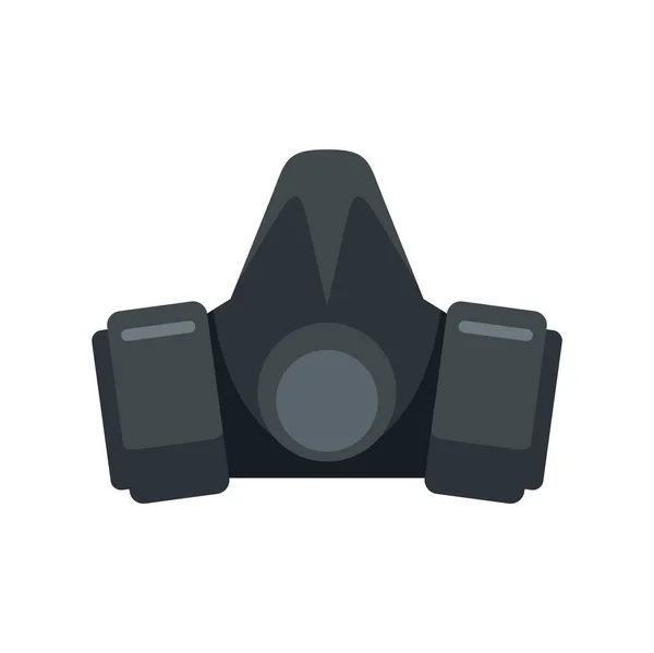 Rubber gas mask icon flat isolated vector —  Vetores de Stock