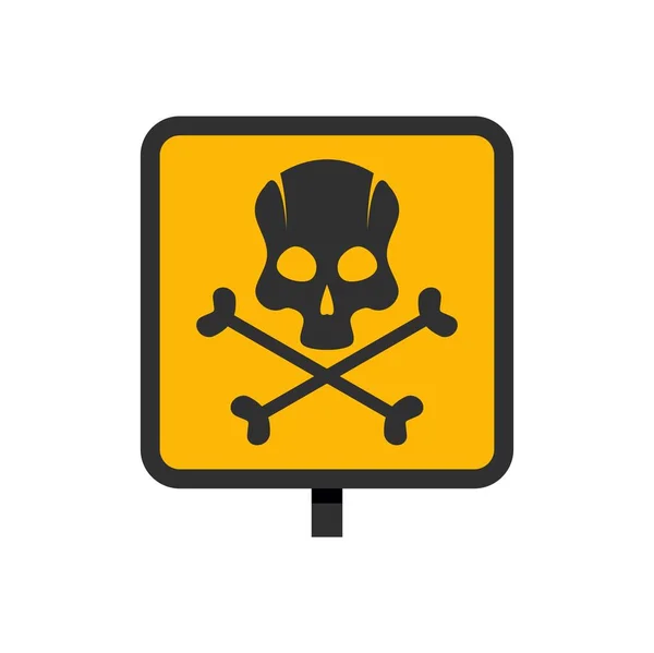 Biohazard danger icon flat isolated vector — Stock Vector