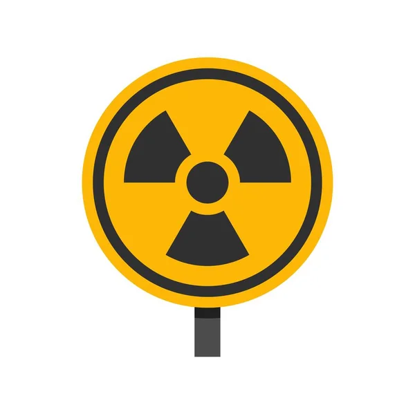Biohazard radioactive icon flat isolated vector — Vetor de Stock