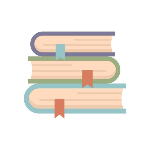 Foreign language study books icon flat isolated vector — Image vectorielle