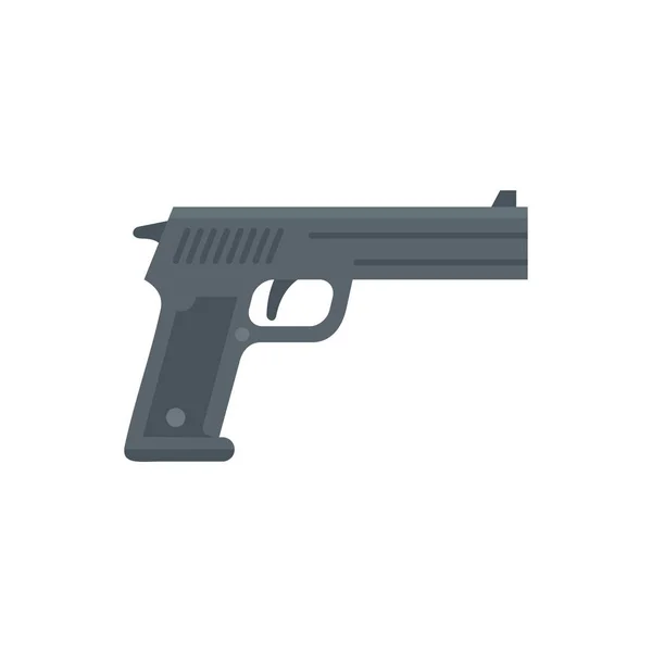 Investigador pistola icono plano aislado vector — Vector de stock