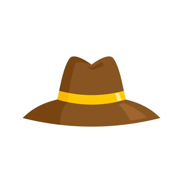 Investigator hat icon flat isolated vector — 스톡 벡터