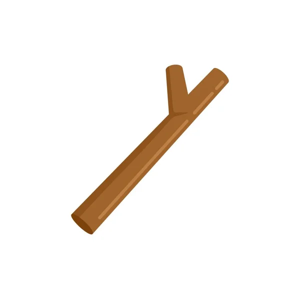 Dog wood stick icon flat isolated vector - Stok Vektor