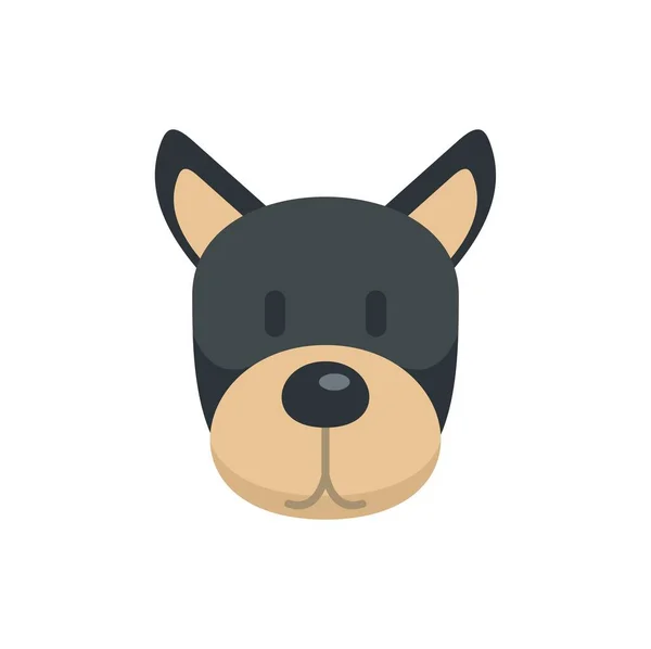 Собака домашній цуценя іконка плоский ізольований вектор — стоковий вектор