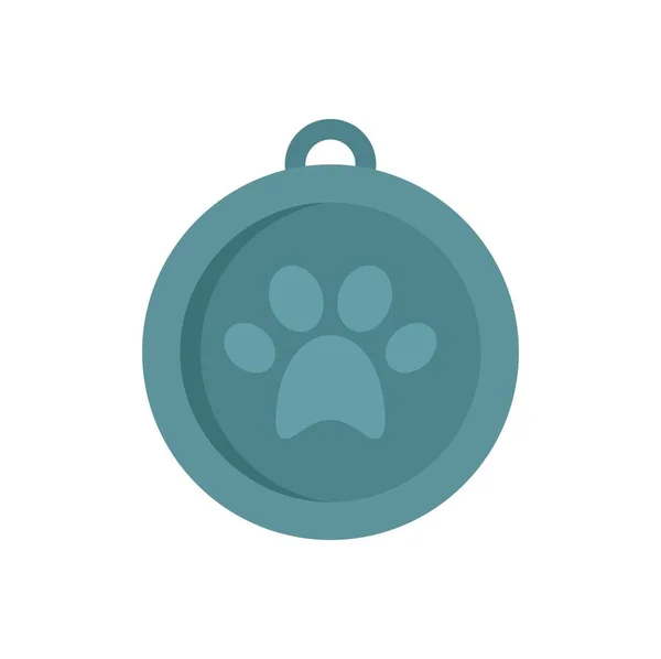 Dog medal icon flat isolated vector — 스톡 벡터