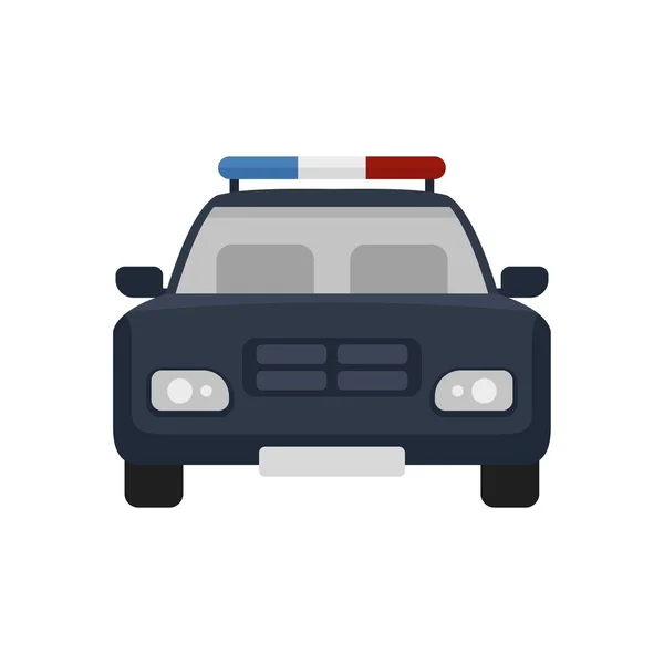 Police car icon flat isolated vector — Stock Vector