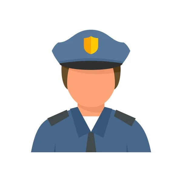 Ciudad icono policía plano aislado vector — Vector de stock