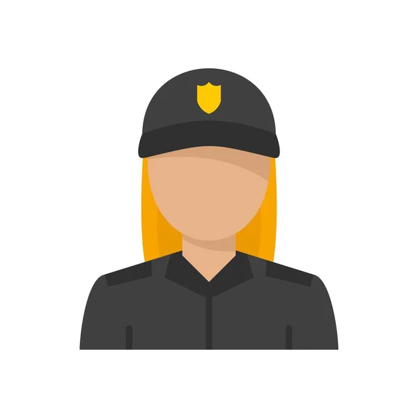 Blondie policeman icon flat isolated vector —  Vetores de Stock