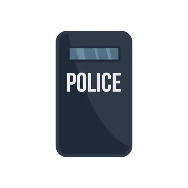 Policeman shield icon flat isolated vector — Wektor stockowy