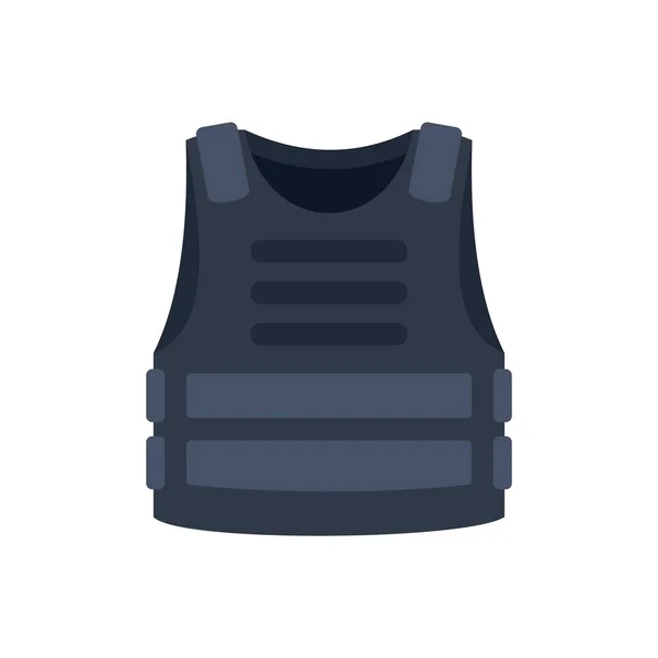 Policeman bulletproof icon flat isolated vector — 图库矢量图片