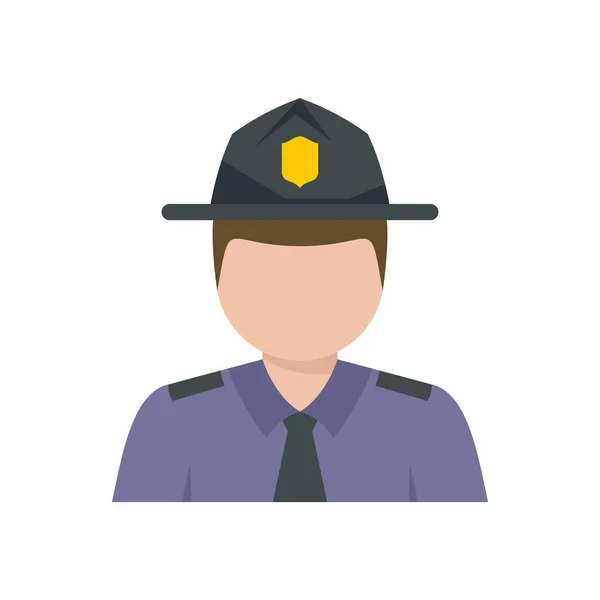 Policeman village icon flat isolated vector — Stockvector
