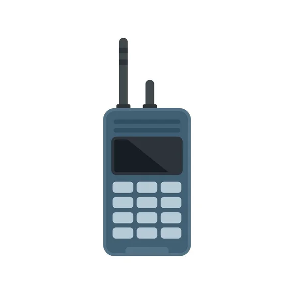 Policeman walkie talkie icon flat isolated vector — ストックベクタ
