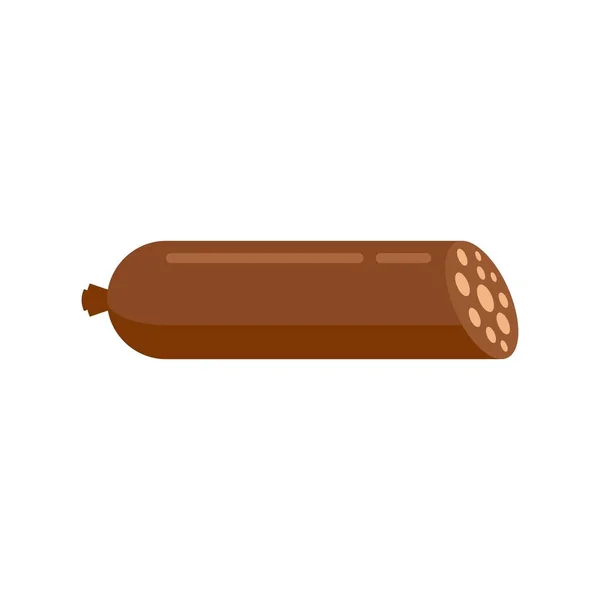 Raw sausage icon flat isolated vector — Stockvektor