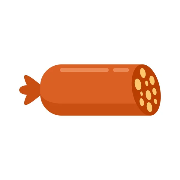 Lunch sausage icon flat isolated vector — Wektor stockowy