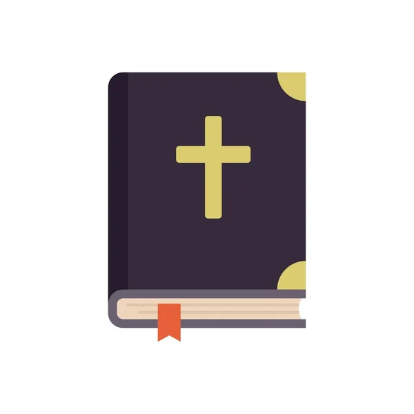 Holy bible icon flat isolated vector —  Vetores de Stock