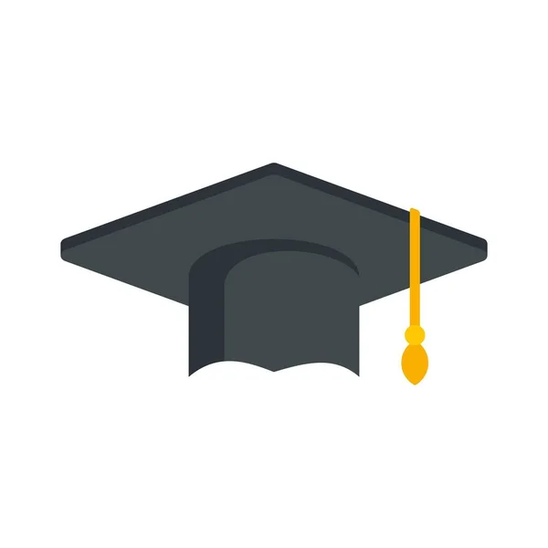 Prosecutor graduation hat icon flat isolated vector — 图库矢量图片