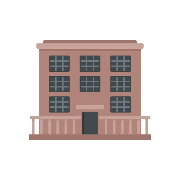 Prison building icon flat isolated vector — Vettoriale Stock