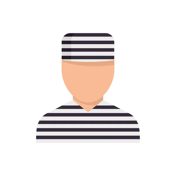 Prison man icon flat isolated vector — Stock Vector