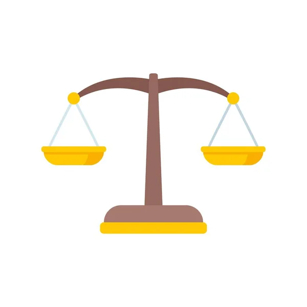 Ikona balansu sędziego płaski izolowany wektor — Wektor stockowy