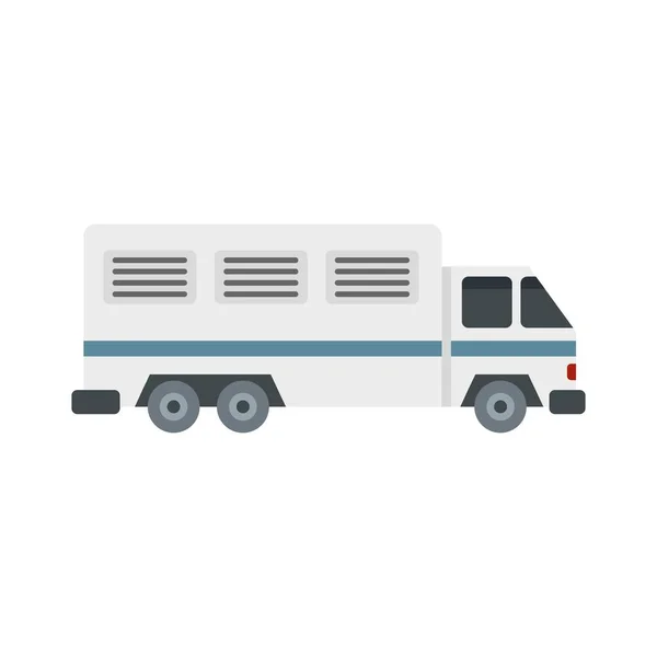 Prison truck icon flat isolated vector — стоковый вектор