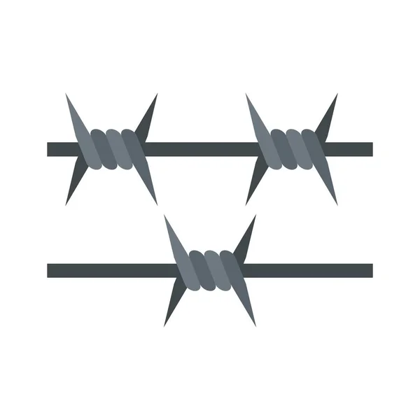 Prison spike wire icon flat isolated vector — Stock Vector