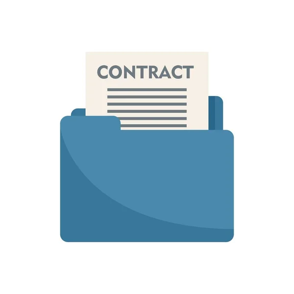 Notary mail contract icon flat isolated vector — Stock vektor