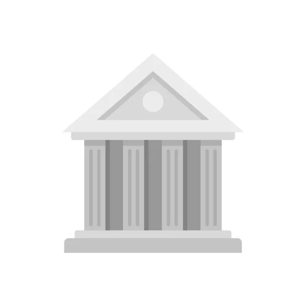 Law building icon flat isolated vector — Stockový vektor