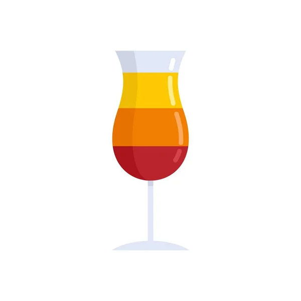 Sweet beach cocktail icon flat isolated vector — стоковый вектор