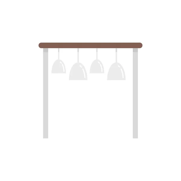 Bar glass stand icon flat isolated vector — Stok Vektör