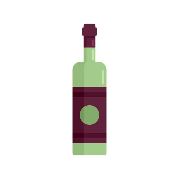 Wine glass icon flat isolated vector —  Vetores de Stock