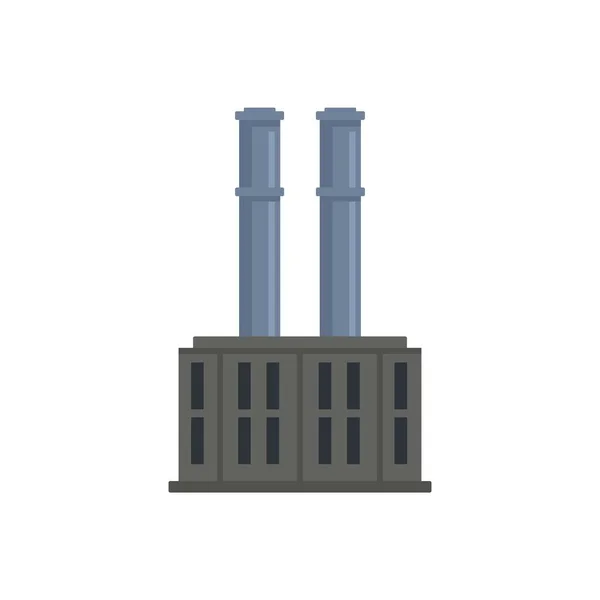 Chemical recycle factory icon flat isolated vector — 스톡 벡터