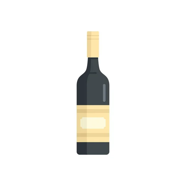 Wine bottle icon flat isolated vector — стоковый вектор