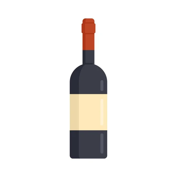 Italian wine bottle icon flat isolated vector — стоковый вектор